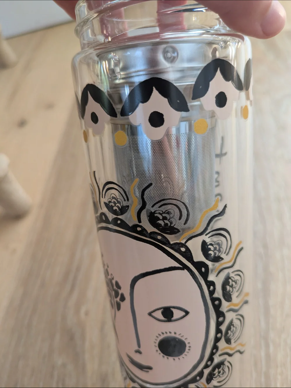 NWT Anthropologie Glass Infuser Bottle